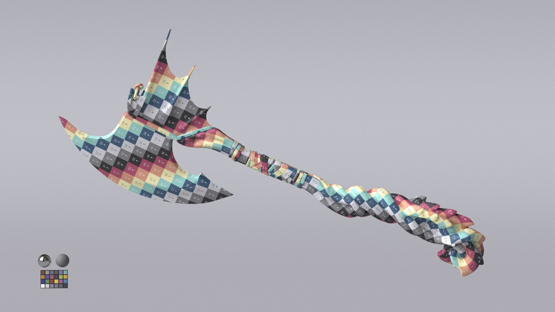 Fantasy Axe  3D model_11