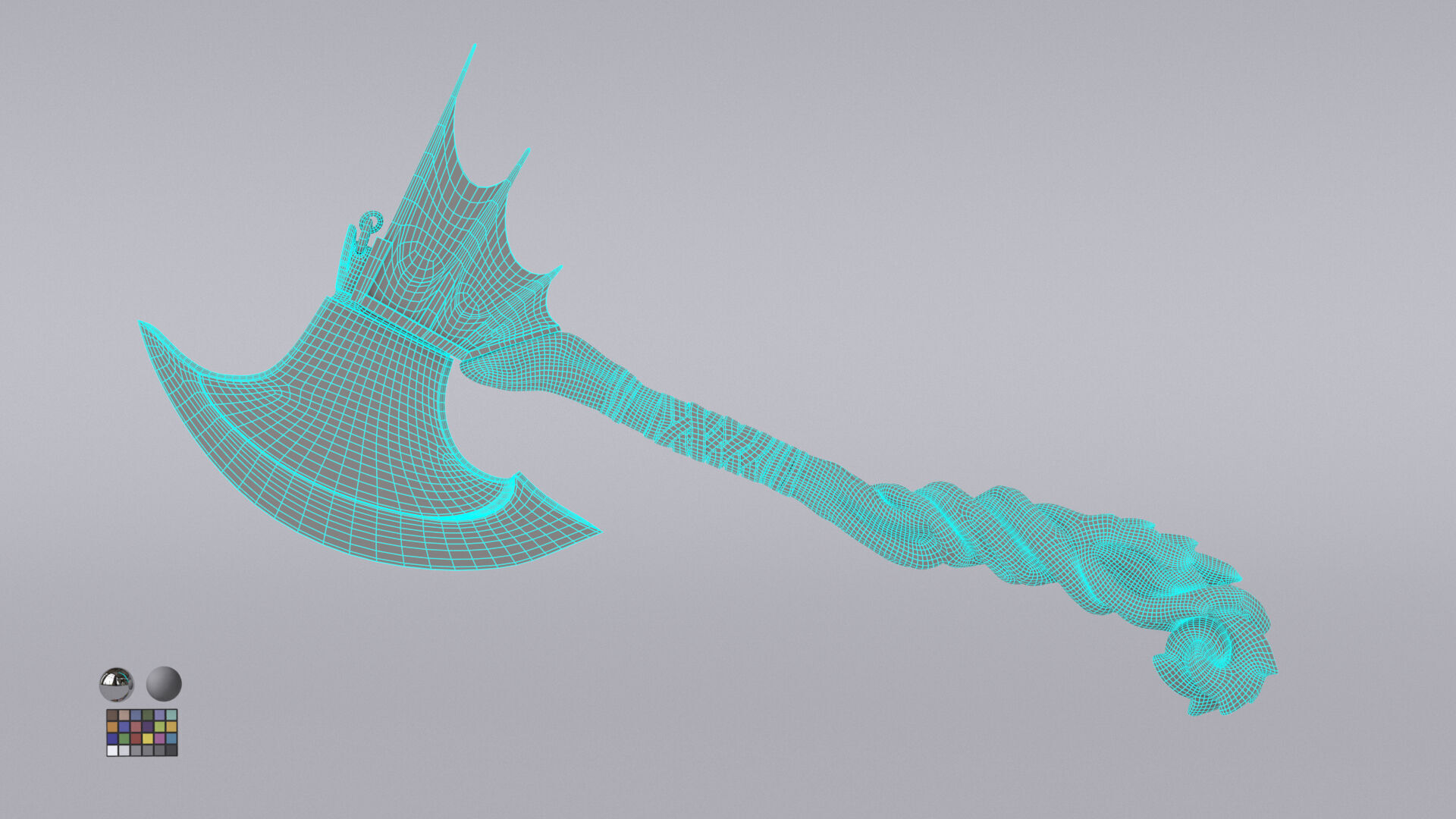 Fantasy Axe  3D model_20