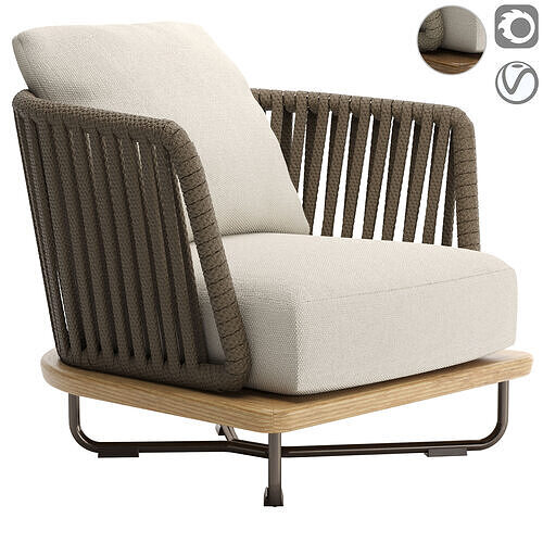 Sunray Outdoor Armchair 3D model