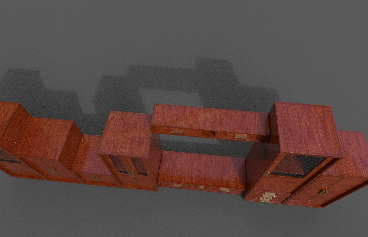 Pack 2 Sets Modern Furniture 3D Model Low-poly 3D model_5