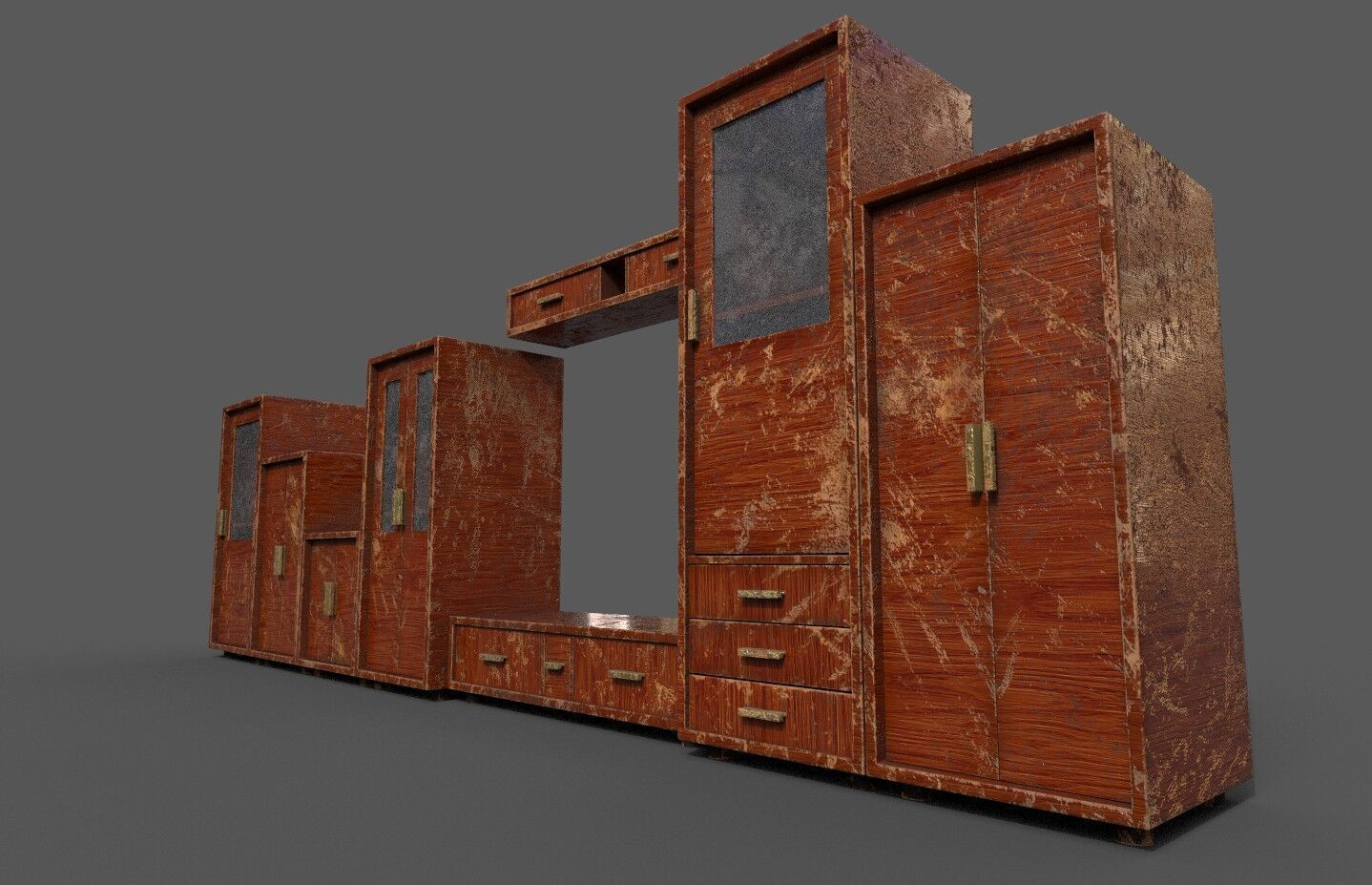 Pack 2 Sets Modern Furniture 3D Model Low-poly 3D model_8