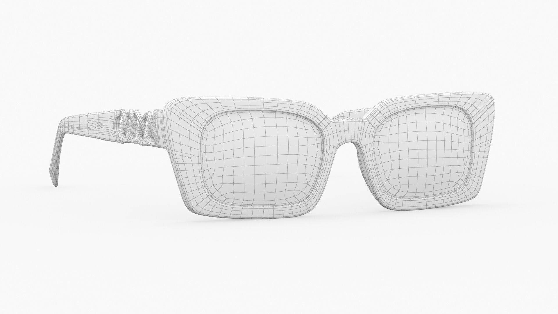 30Sundays Lustra Square Sleek Link Chain Sunglasses 3D model_2