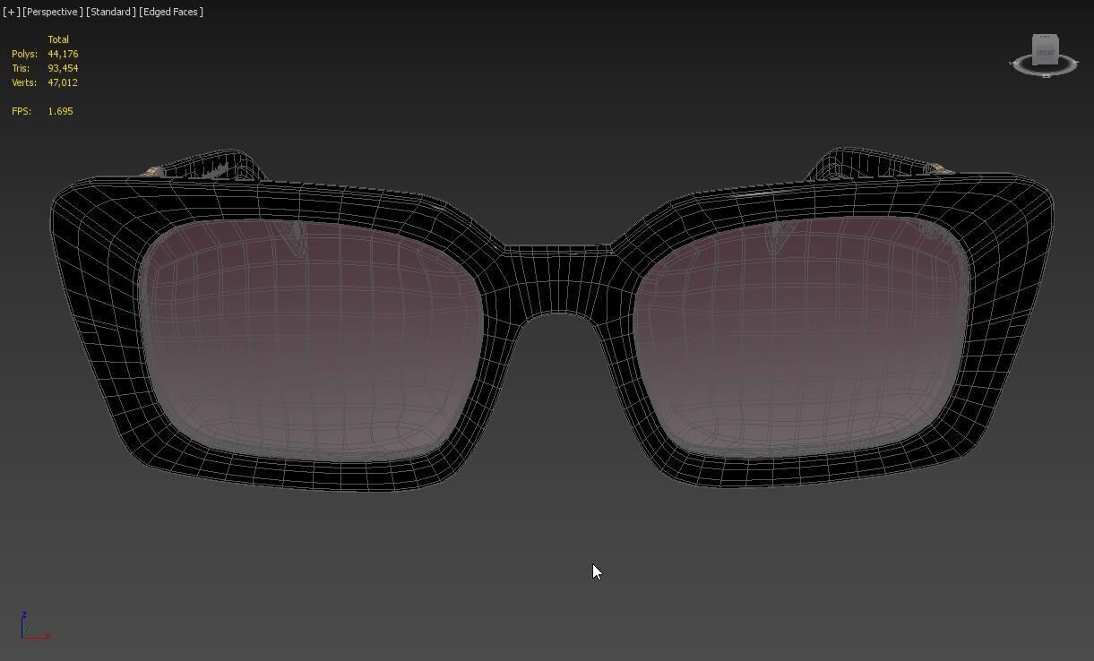 30Sundays Lustra Square Sleek Link Chain Sunglasses 3D model_4