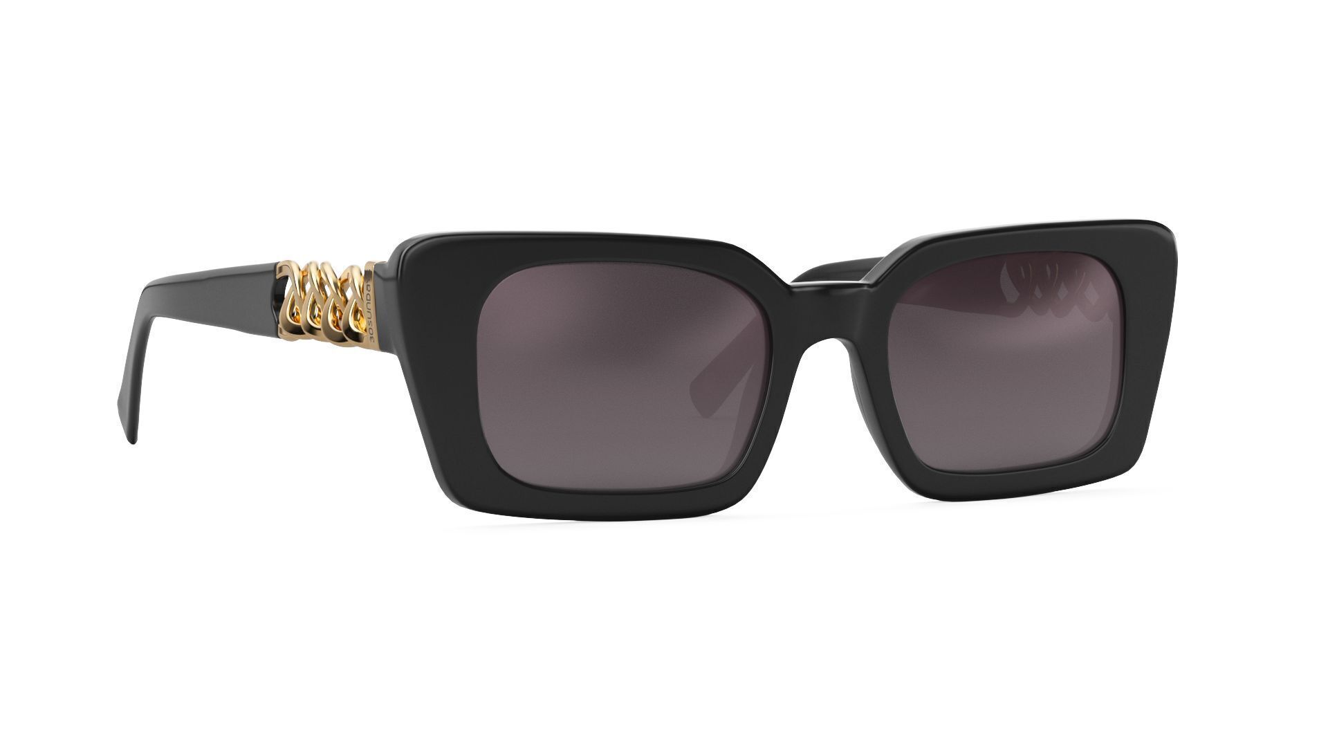 30Sundays Lustra Square Sleek Link Chain Sunglasses 3D model_1