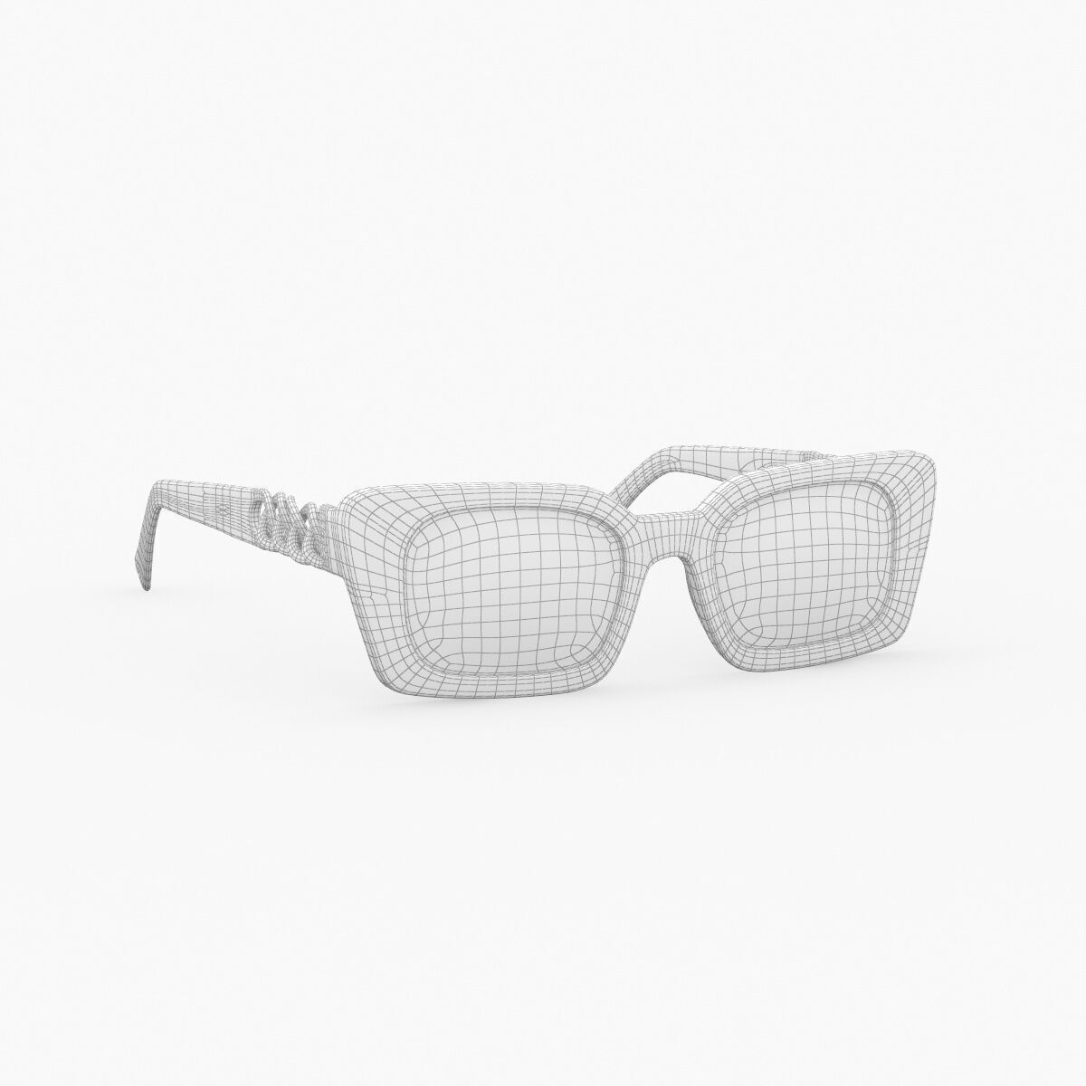 30Sundays Lustra Square Sleek Link Chain Sunglasses 3D model_15