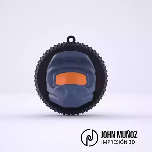  Motocross Helmet Keychain  3D Printable 3D print model