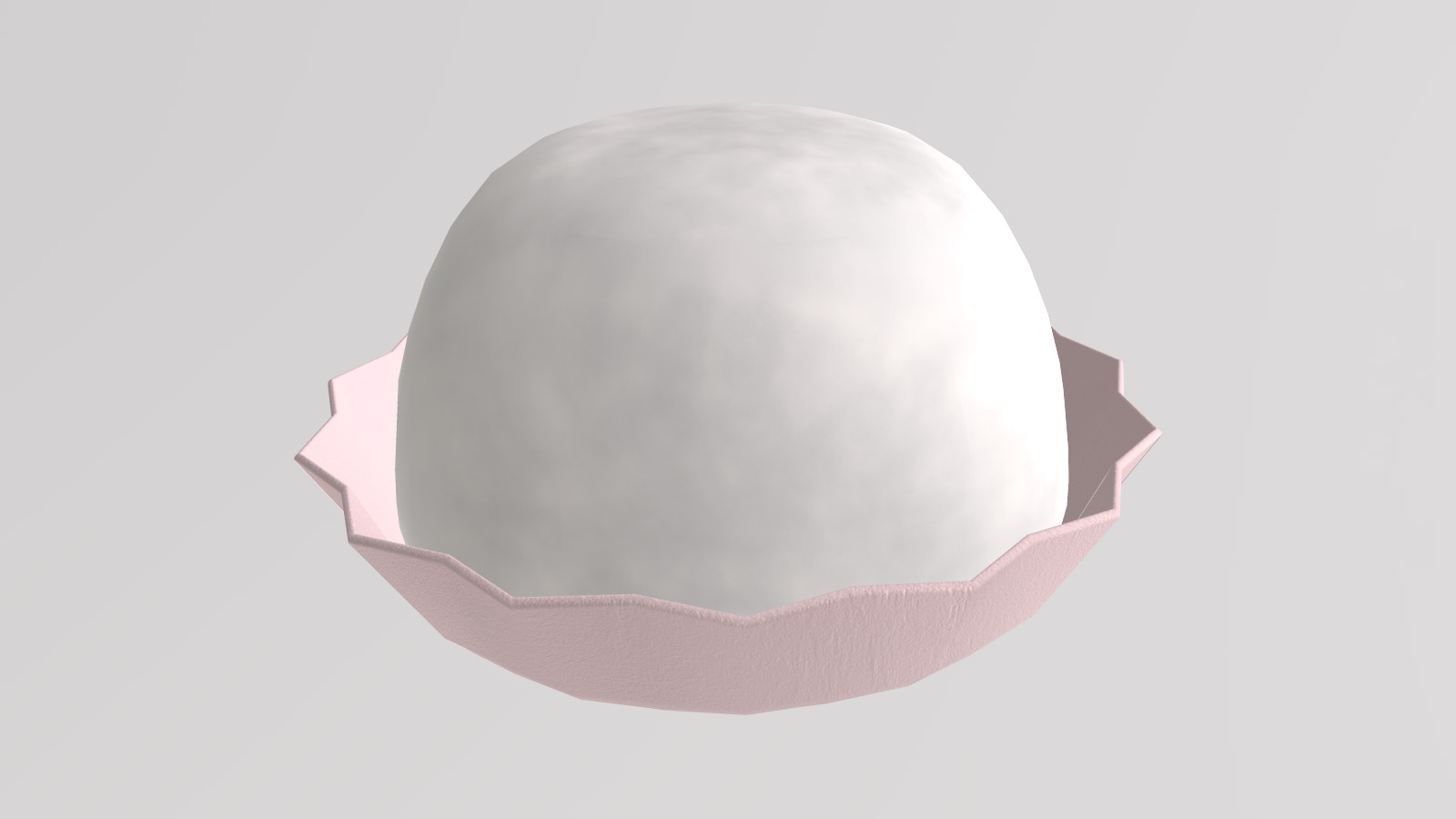 Stylized Low-Poly Daifuku Mochi Low-poly 3D model_2
