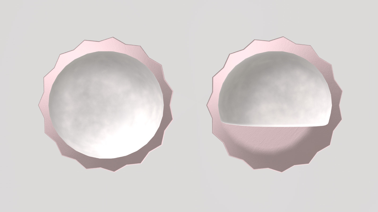 Stylized Low-Poly Daifuku Mochi Low-poly 3D model_11