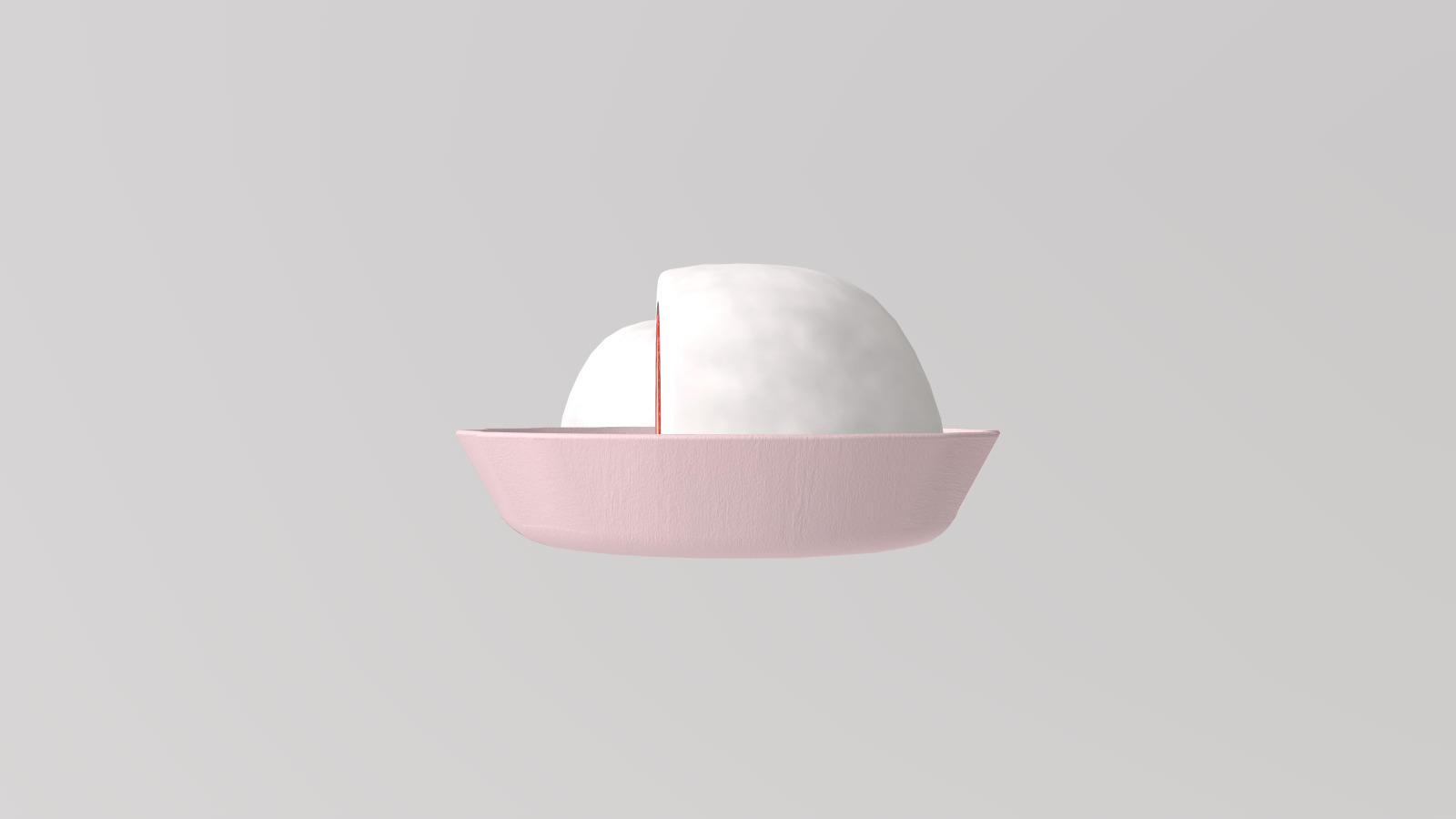 Stylized Low-Poly Daifuku Mochi Low-poly 3D model_7