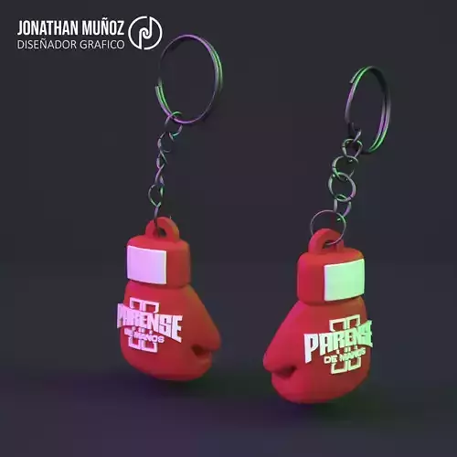 Boxing Gloves Keychain Set Parese de Manos 3D print model