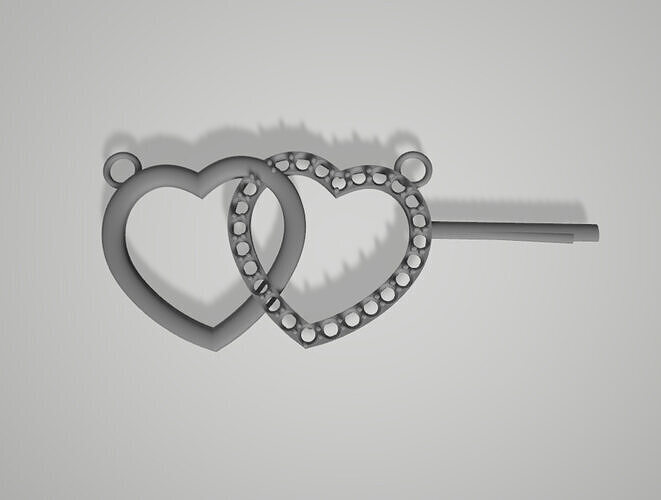 hearts pendant 3D print model