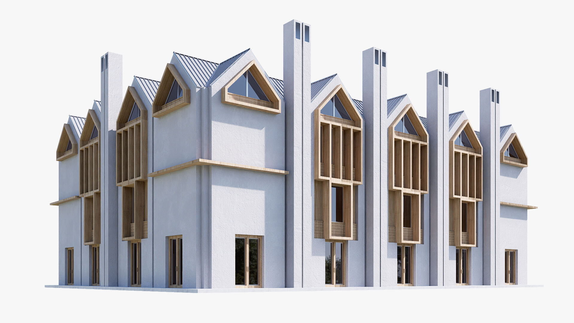 college library Low-poly 3D model_6