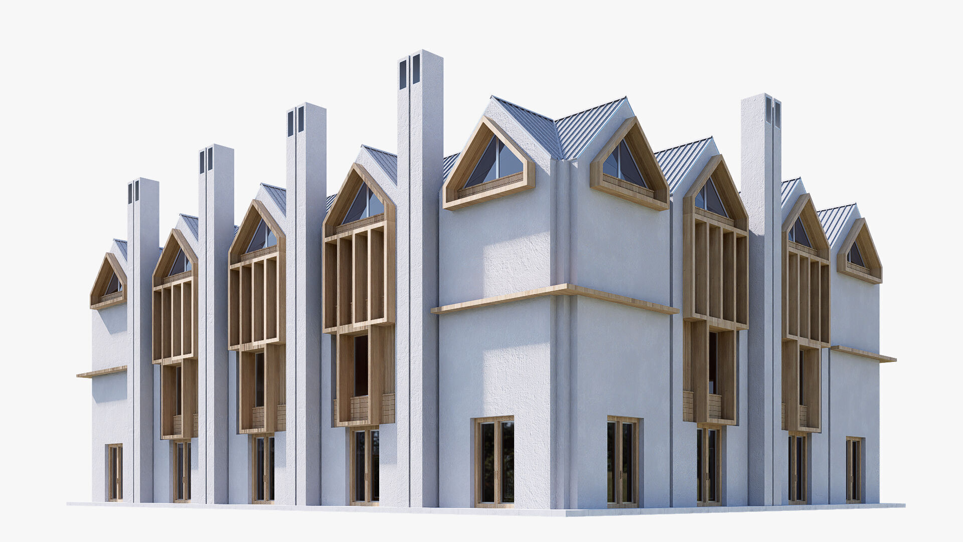 college library Low-poly 3D model_5