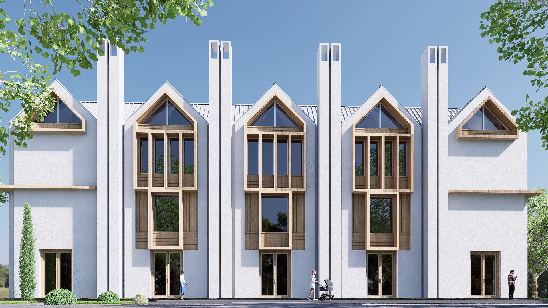 college library Low-poly 3D model_2