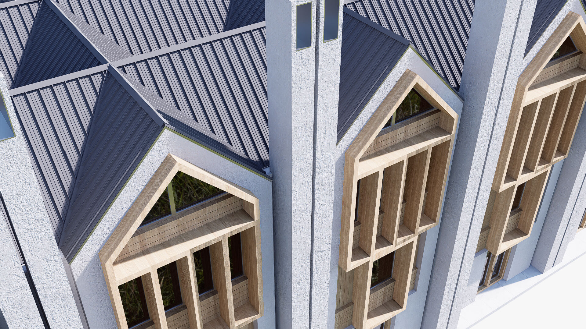 college library Low-poly 3D model_10