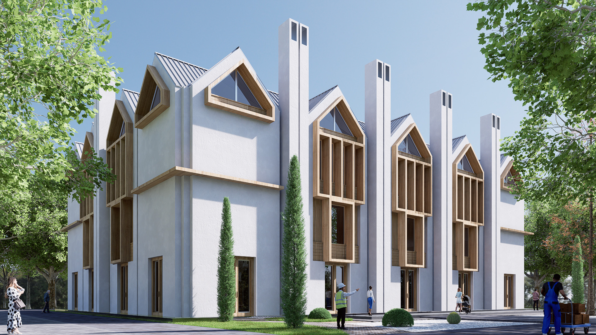 college library Low-poly 3D model_1