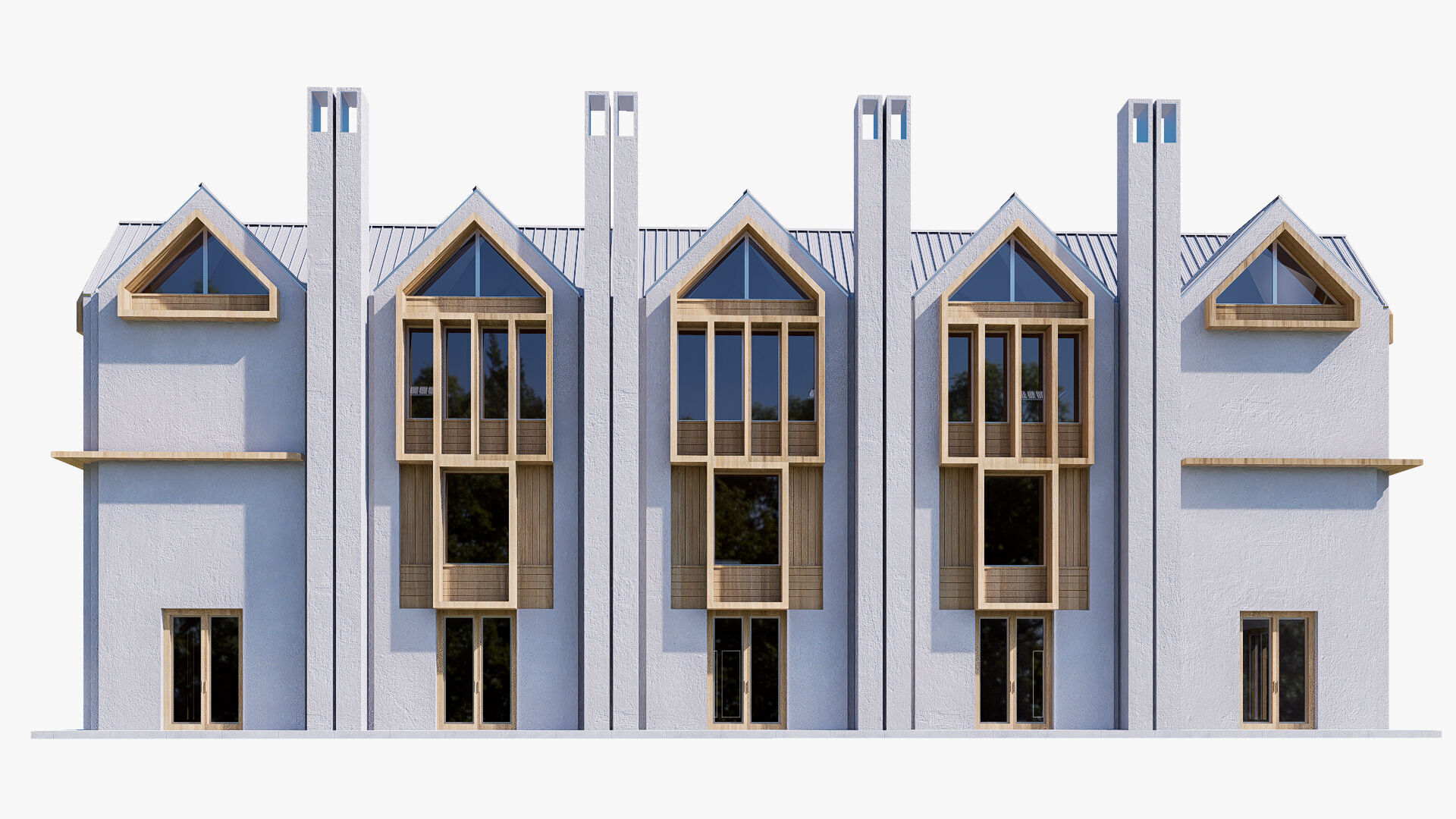 college library Low-poly 3D model_4