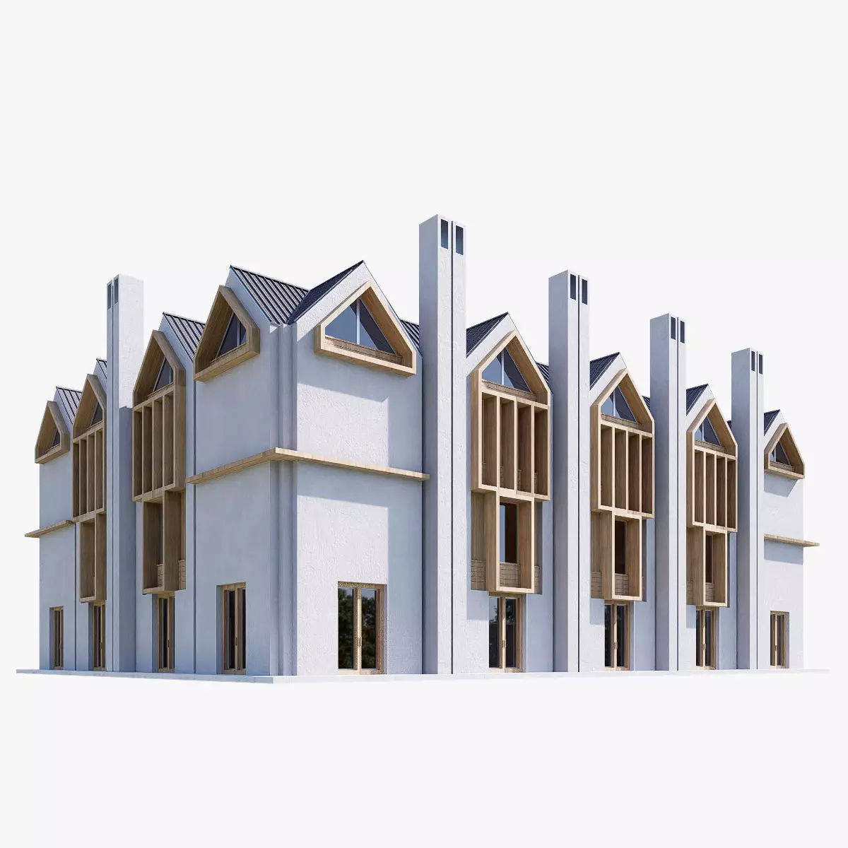 college library Low-poly 3D model_0