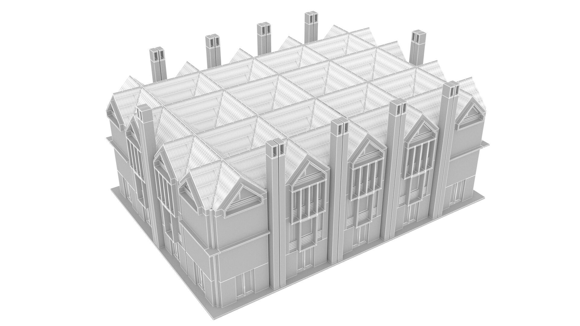 college library Low-poly 3D model_18