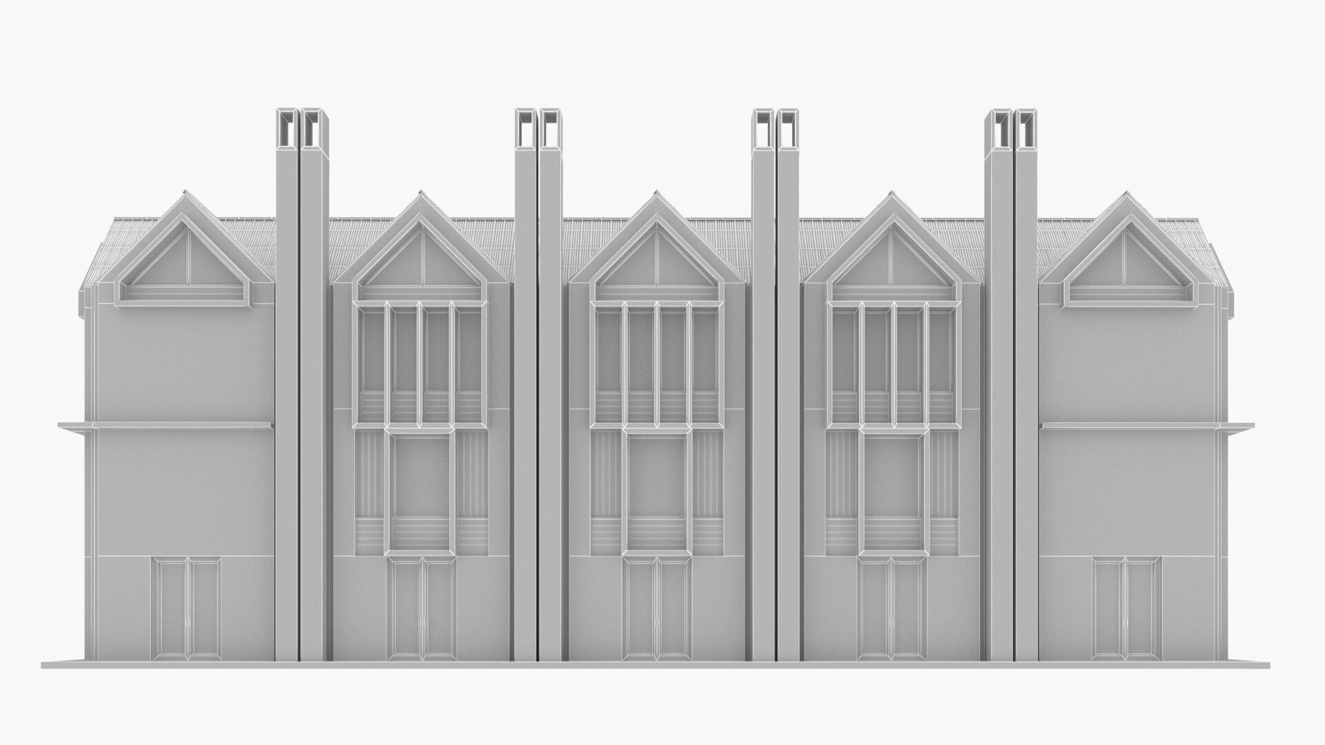 college library Low-poly 3D model_14