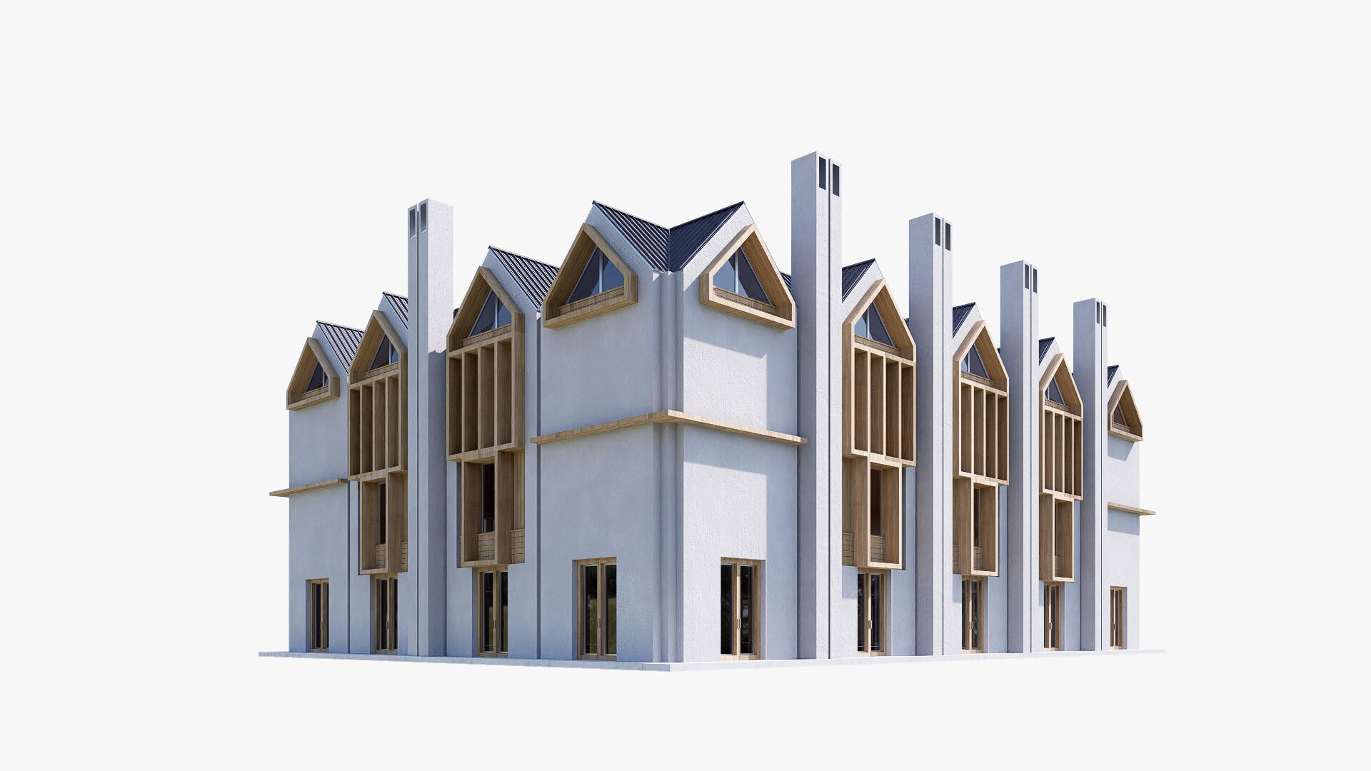 college library Low-poly 3D model_12