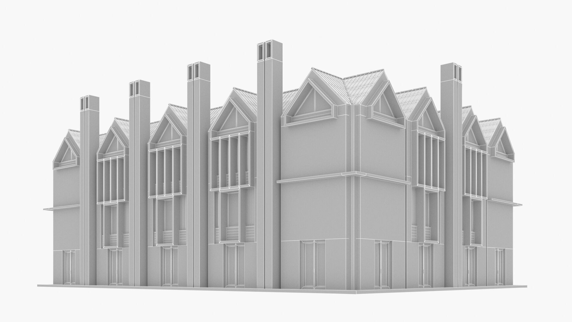 college library Low-poly 3D model_16