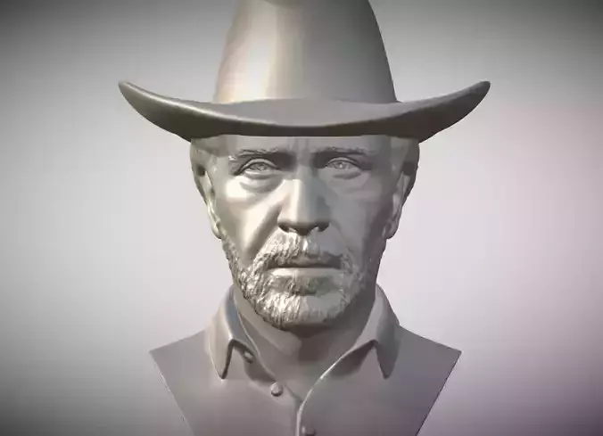Chuck Norris bust 3D print model