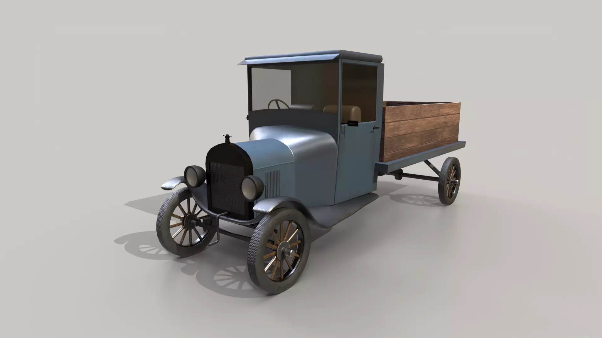 1920s Truck - Variation B Low-poly 3D model