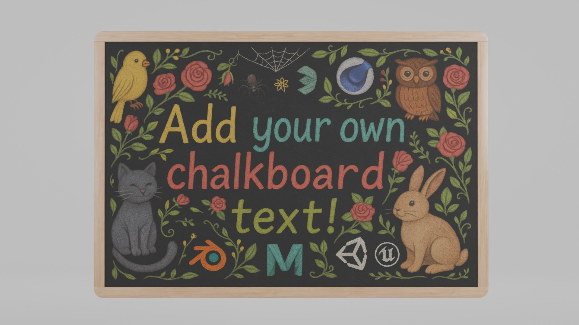 Complete Wooden Wall-Mounted Blackboard Collection _29