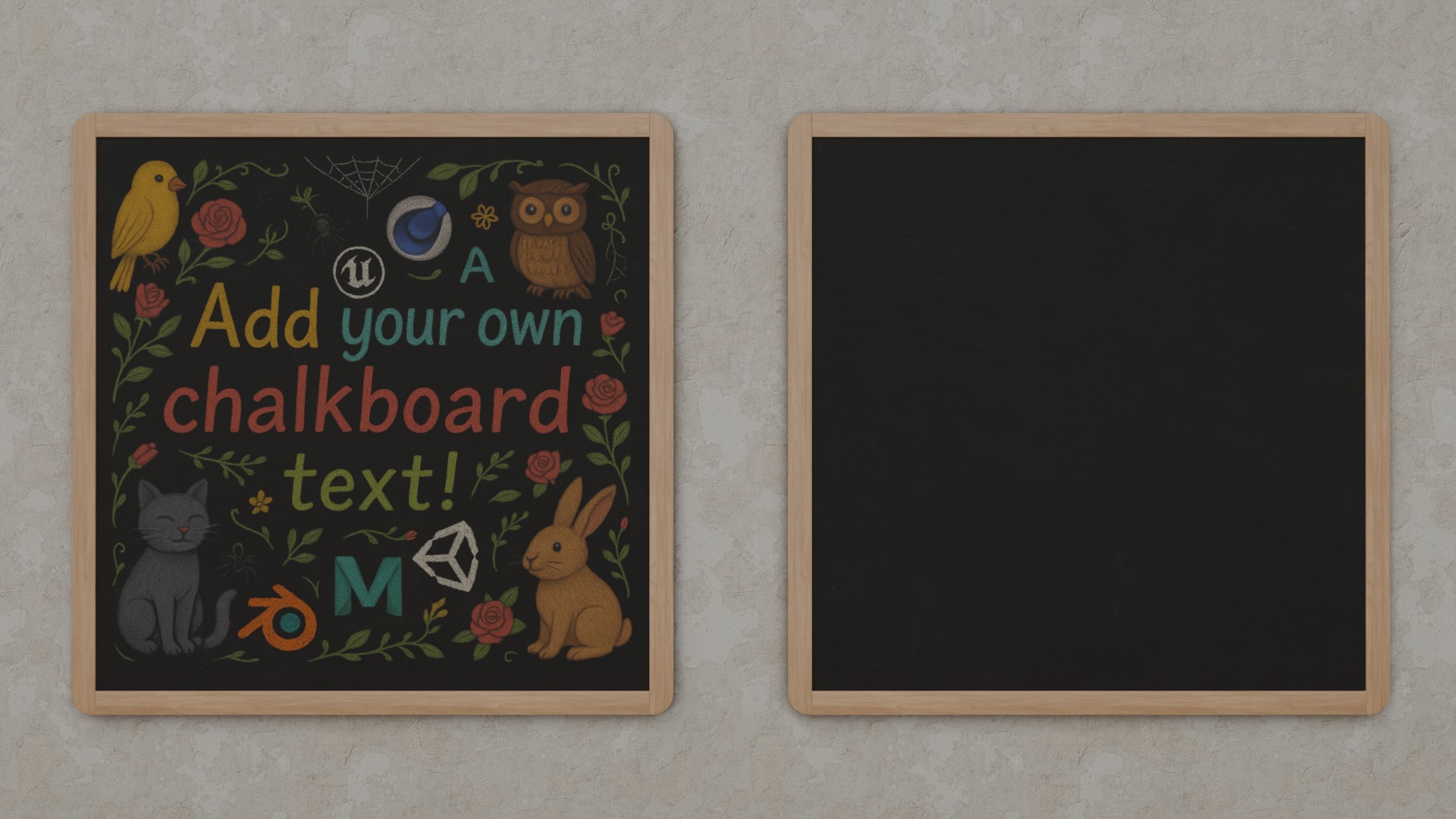 Complete Wooden Wall-Mounted Blackboard Collection _25