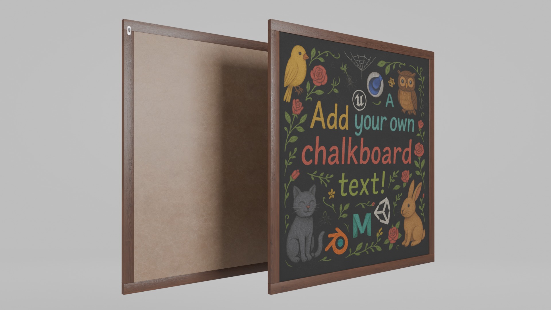 Complete Wooden Wall-Mounted Blackboard Collection _11