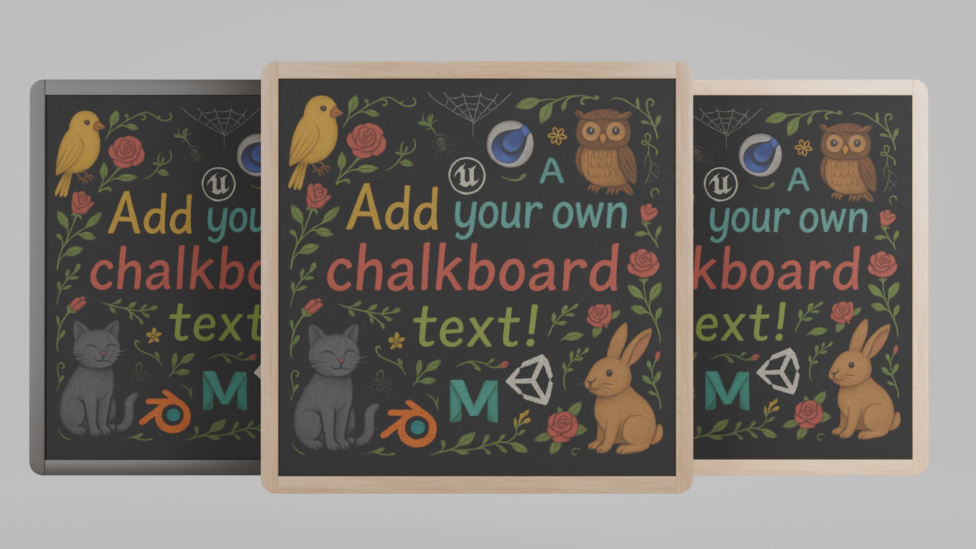 Complete Wooden Wall-Mounted Blackboard Collection _26