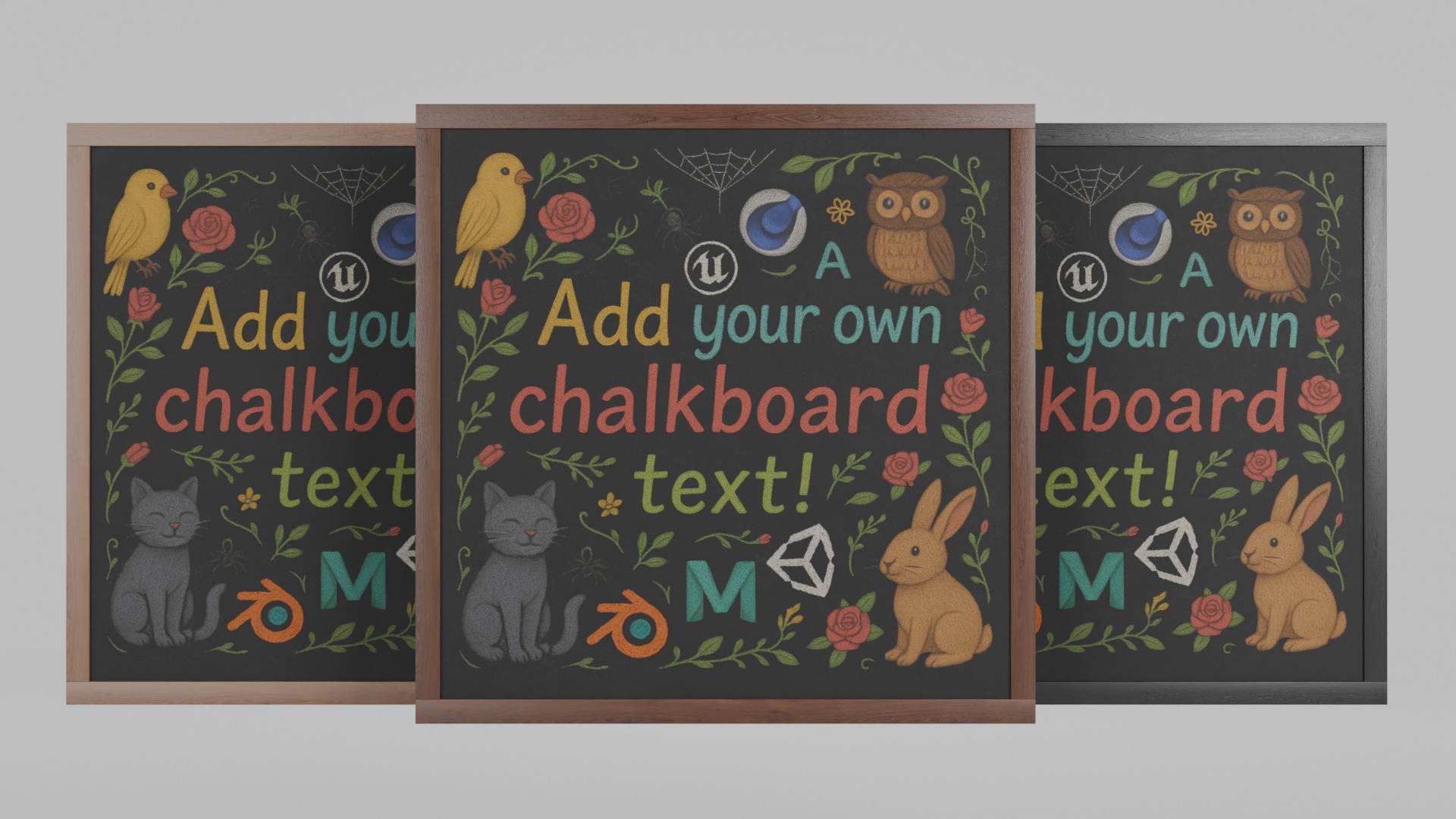 Complete Wooden Wall-Mounted Blackboard Collection _14