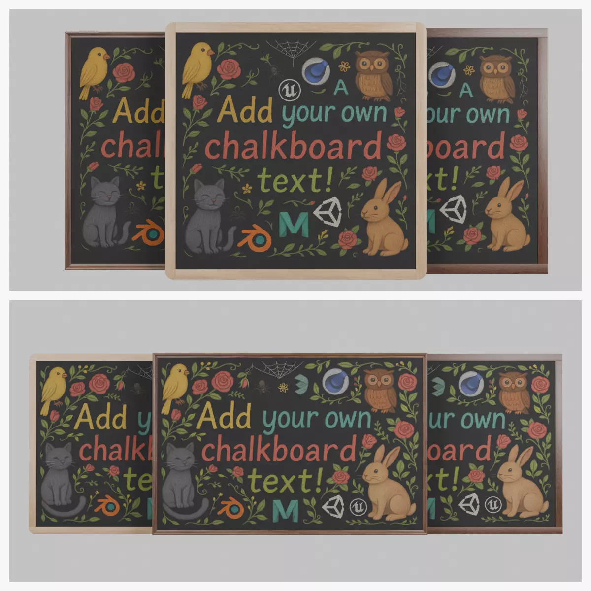 Complete Wooden Wall-Mounted Blackboard Collection _0
