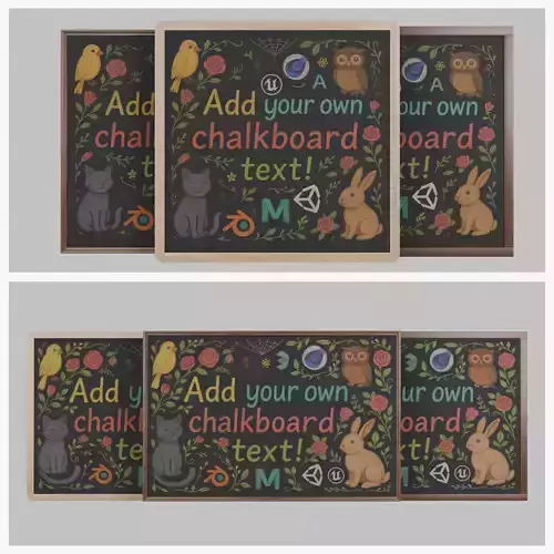 Complete Wooden Wall-Mounted Blackboard Collection 