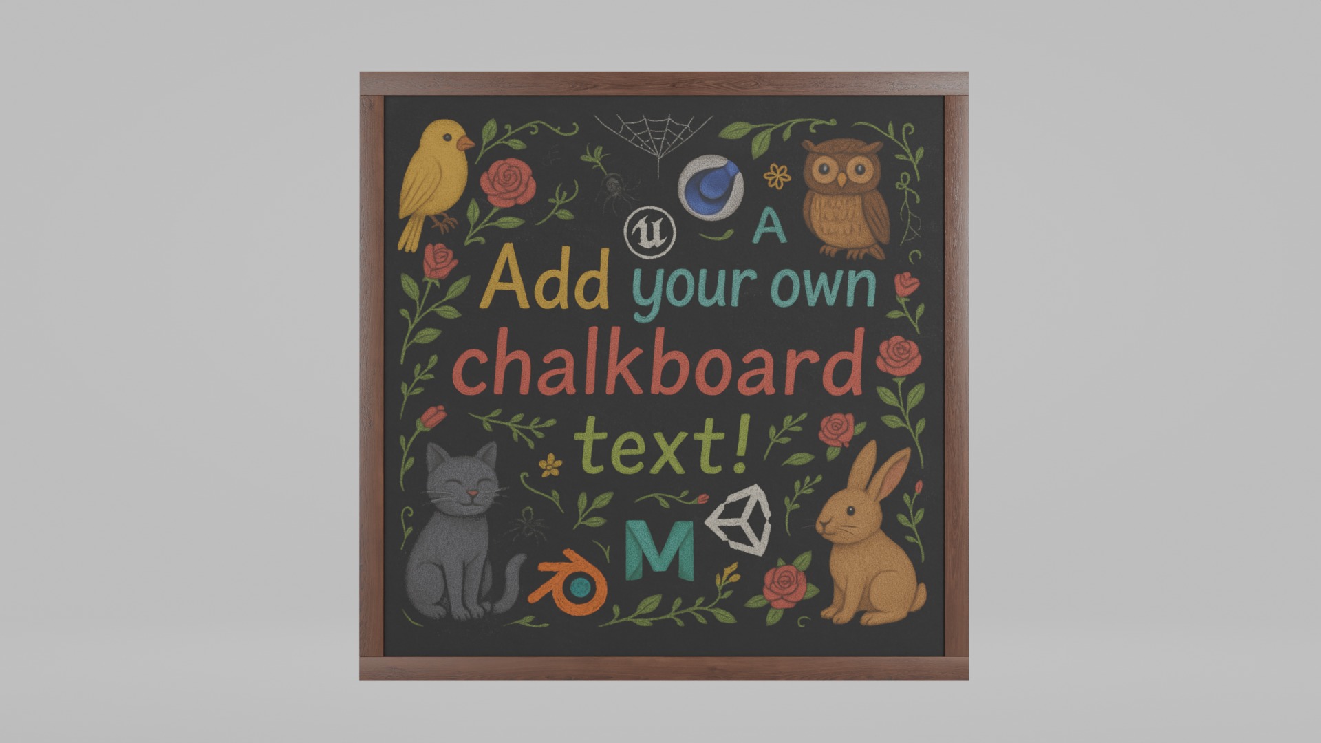Complete Wooden Wall-Mounted Blackboard Collection _42