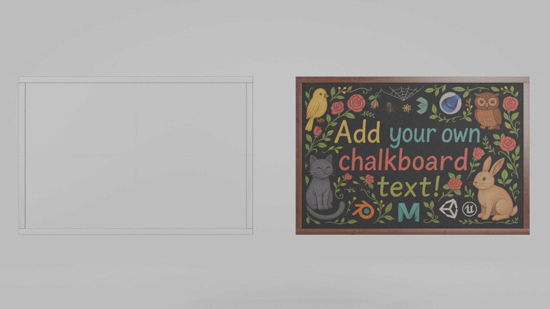 Complete Wooden Wall-Mounted Blackboard Collection _21