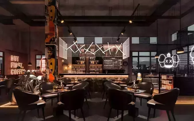 Industrial style bar