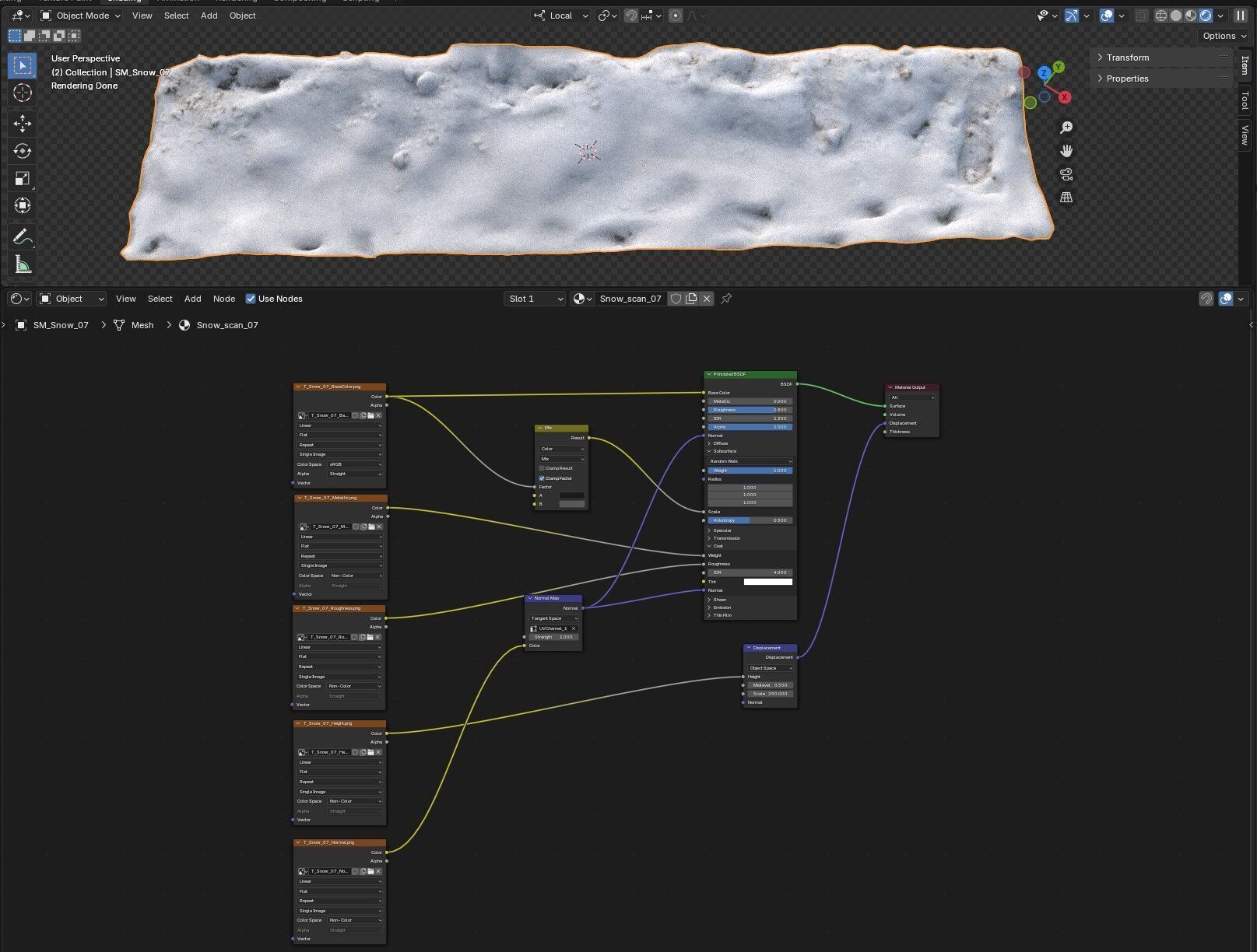 Snow 07 PBR Low-poly 3D model_11