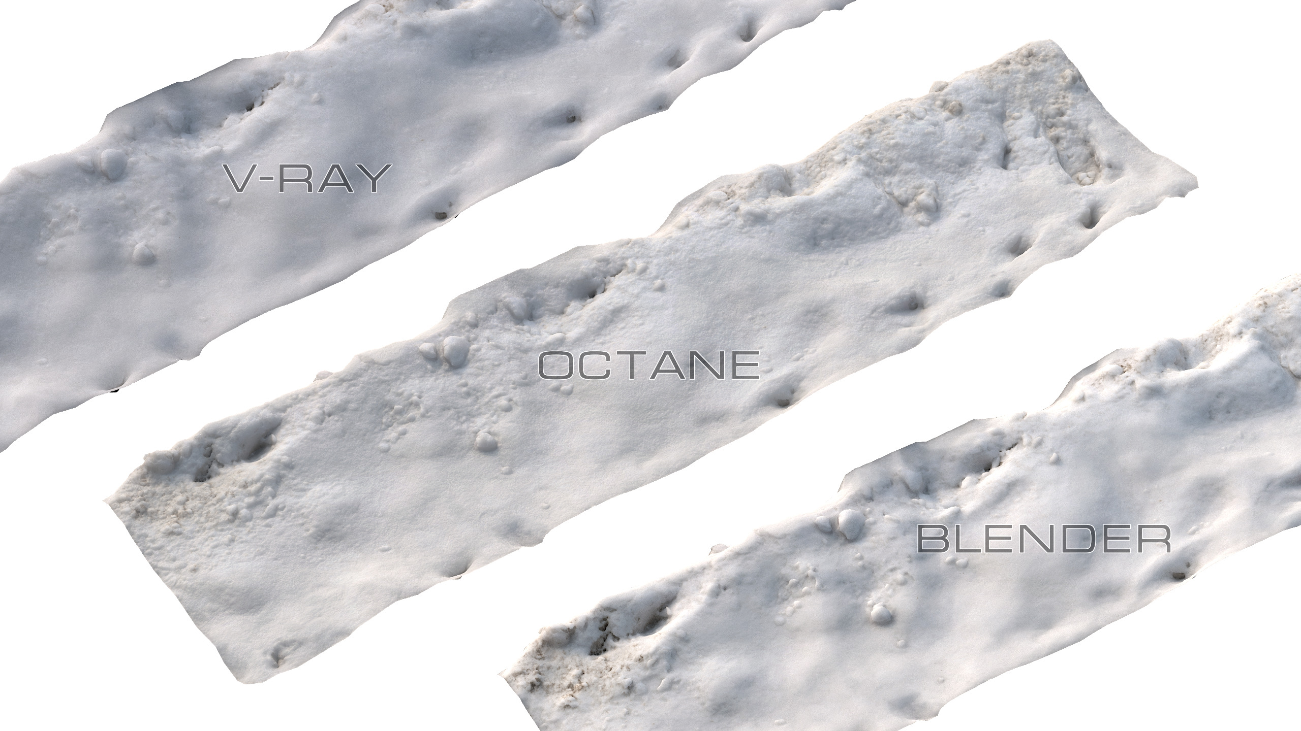 Snow 07 PBR Low-poly 3D model_1