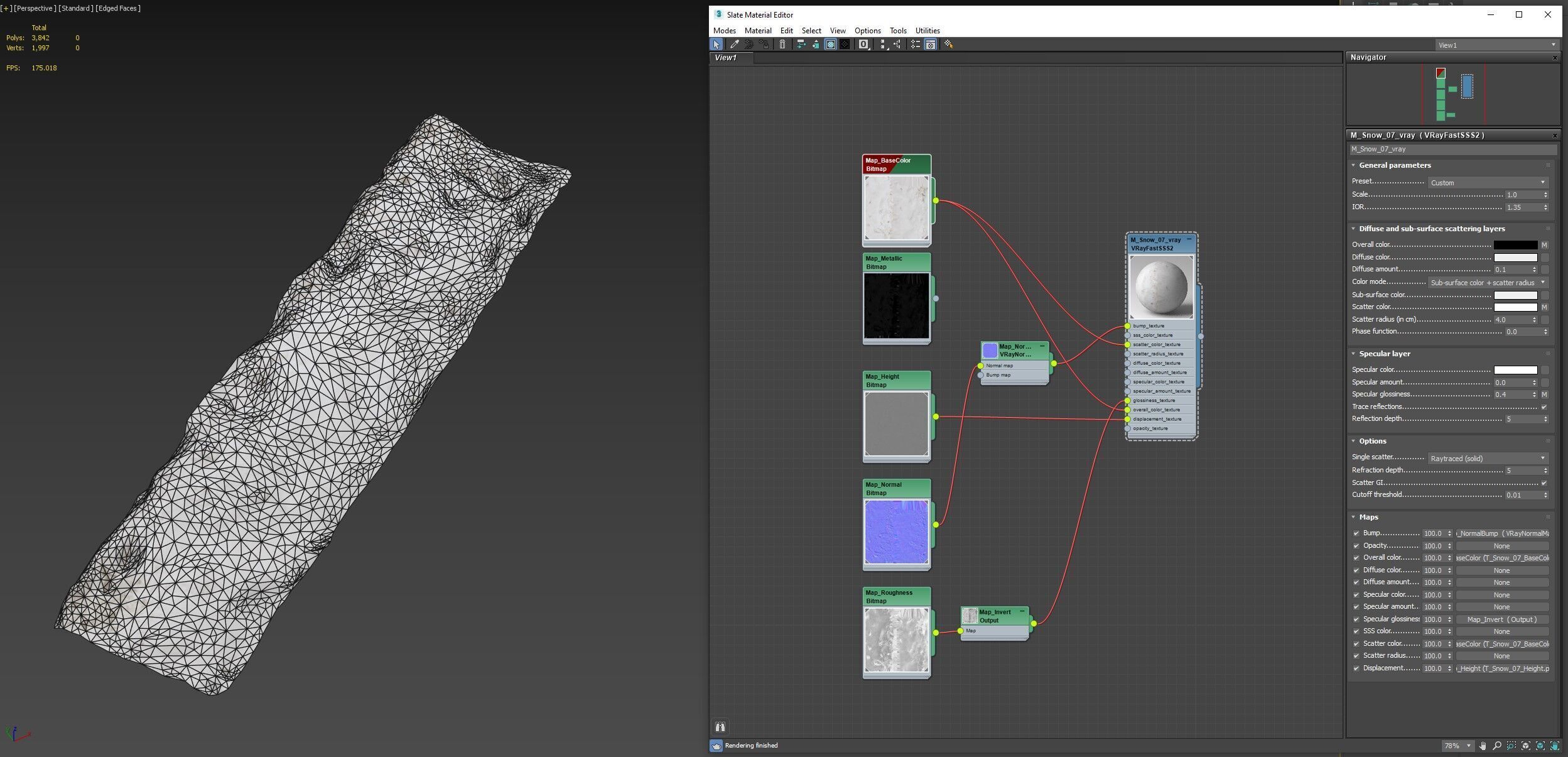 Snow 07 PBR Low-poly 3D model_13