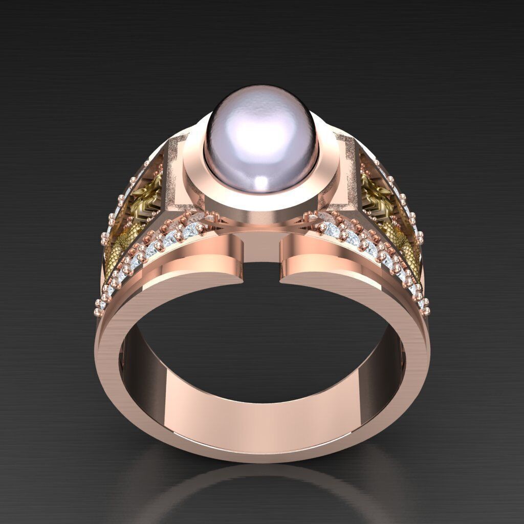 Man Ring New Design 3MR015 3D model_3