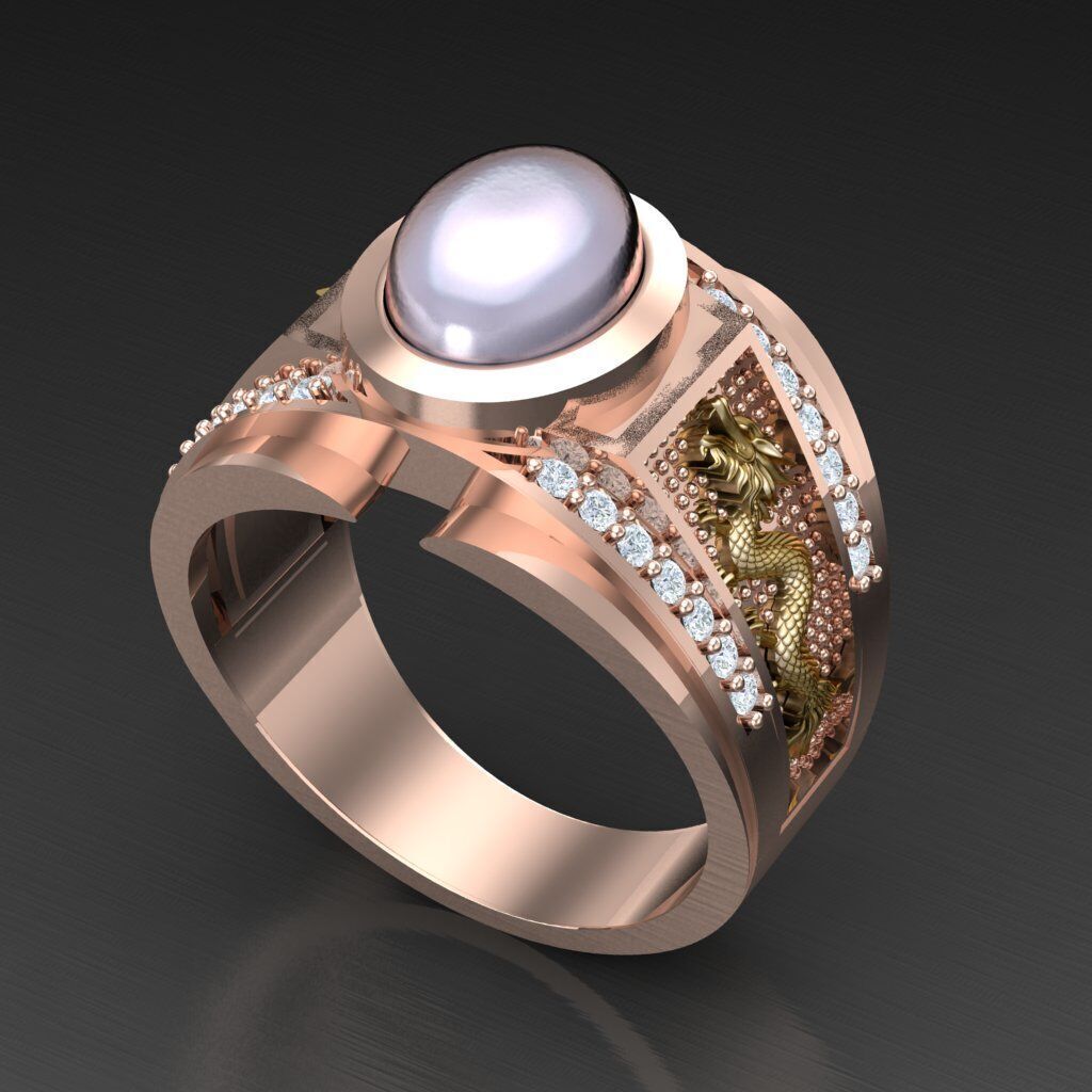 Man Ring New Design 3MR015 3D model_5