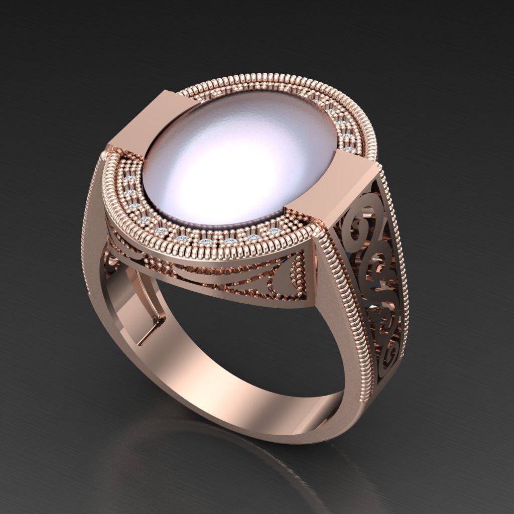 Man Ring New Design 3MR018 3D model_5