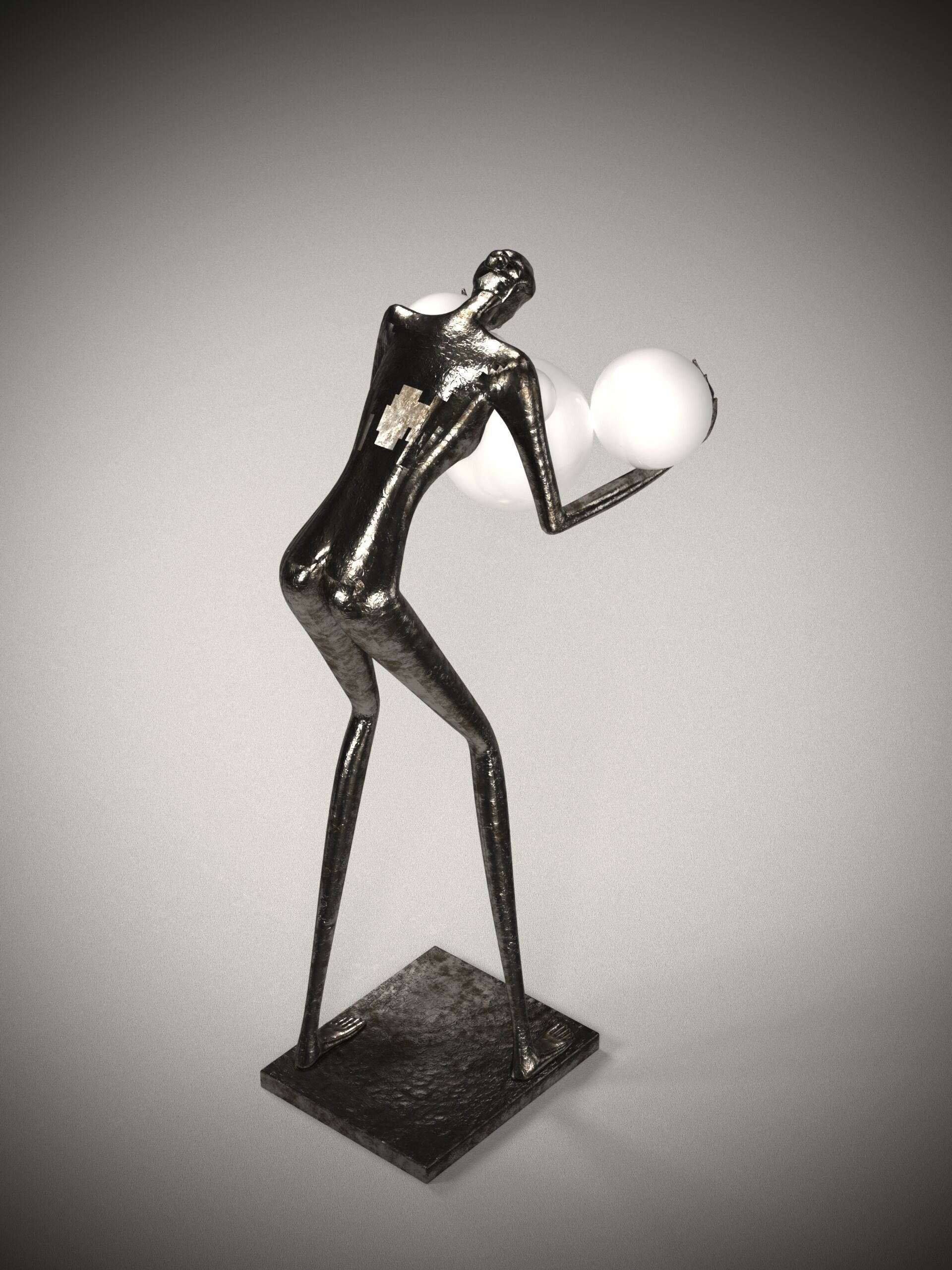 GLOBE SCUPLTURE 3D model_1