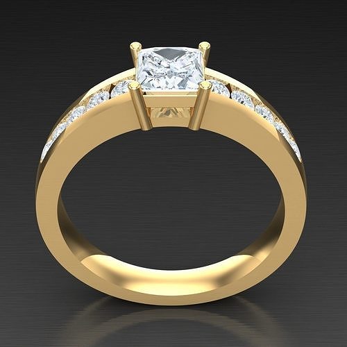 Top Diamond Men Ring STL 3DM 2MR099 3D print model