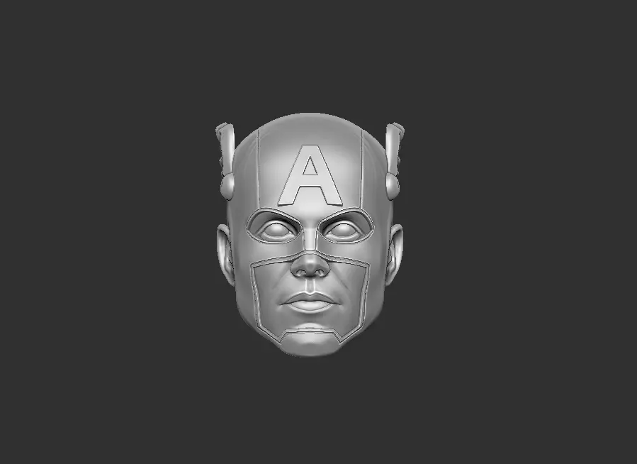 ONE12 Scale Head Capitan America 3D print model_0