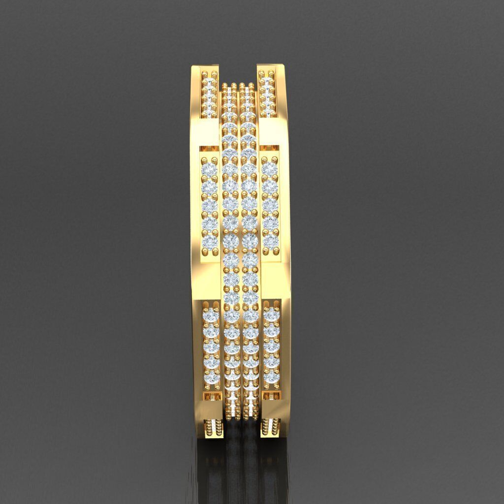 Top Diamond Men Ring STL 3DM 2MR095 3D print model_12