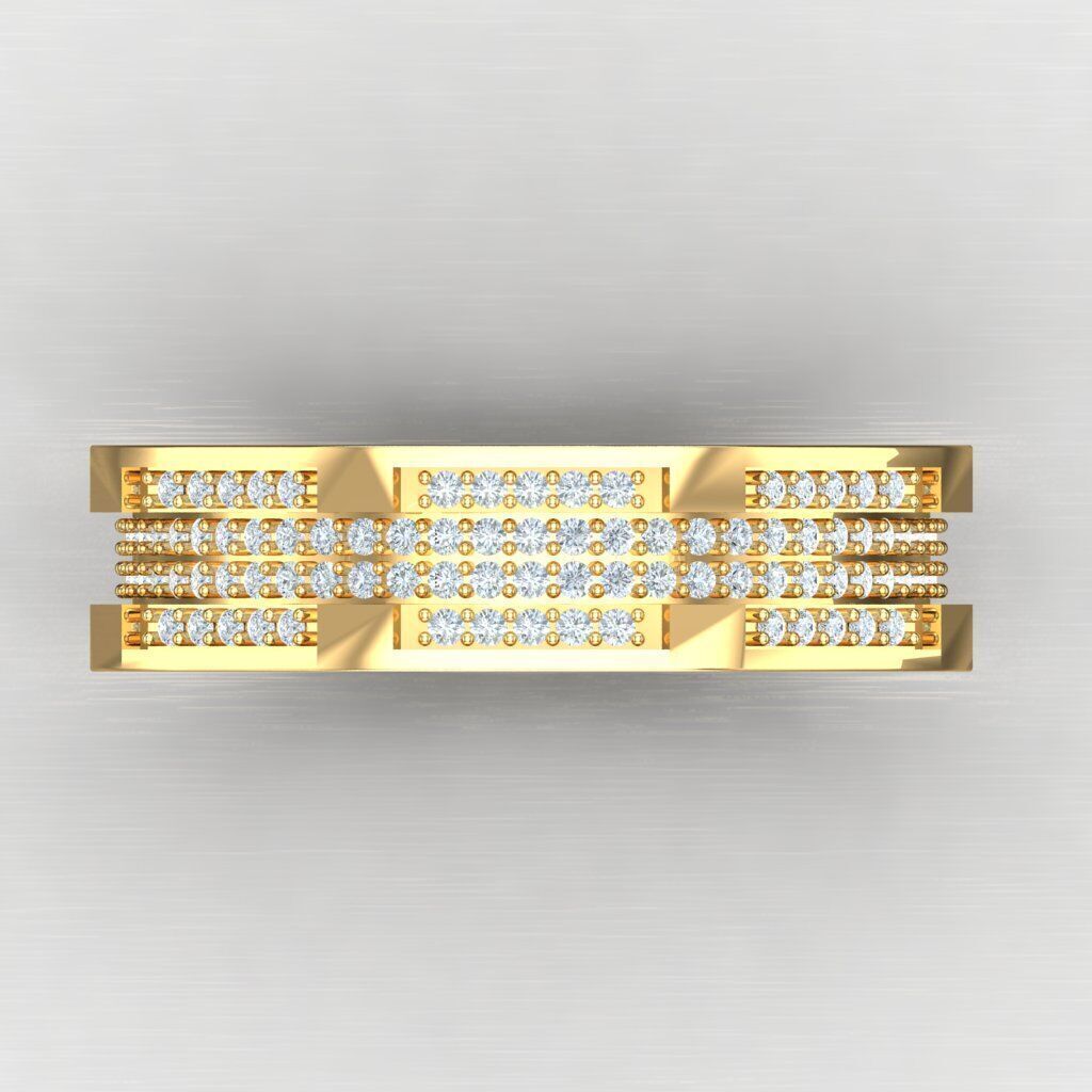 Top Diamond Men Ring STL 3DM 2MR095 3D print model_9