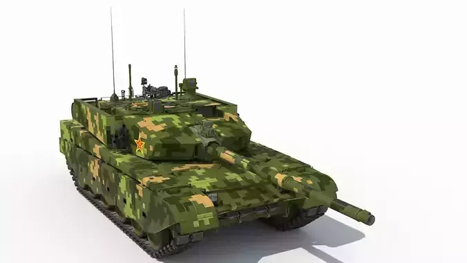 China ZTZ-99A MBT 3D model
